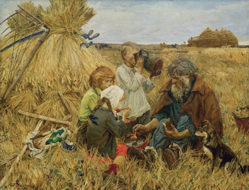 Жатва.1945  МОСКВА. Государственная Третьяковская галерея