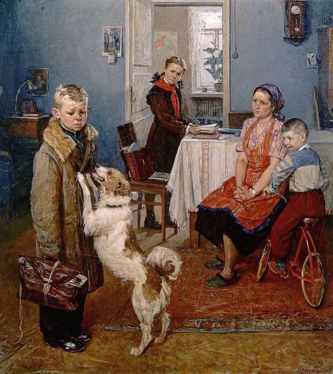 «Опять двойка», 1952 год, холст, масло, 93 × 101 см., Государственная Третьяковская галерея, Москва